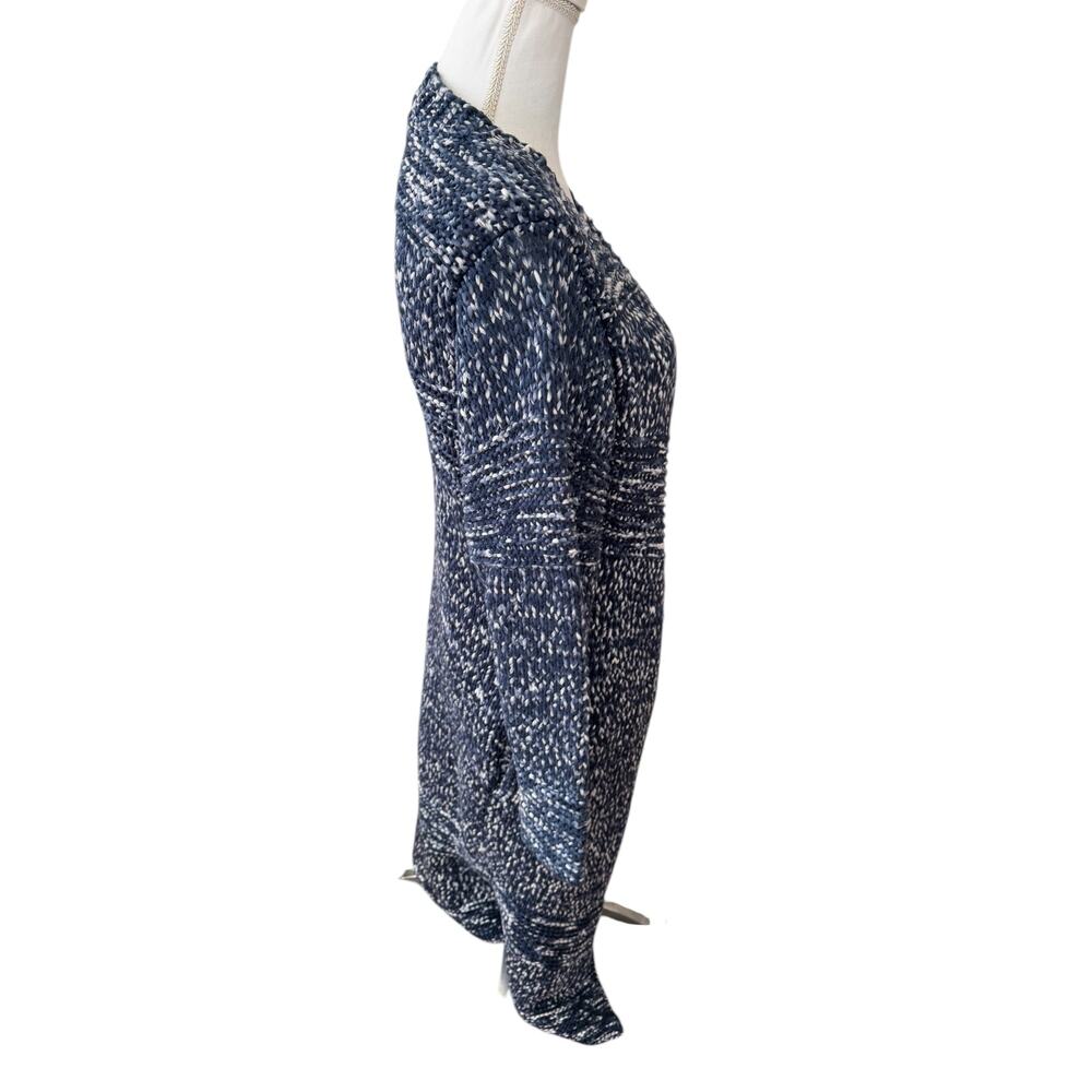 Tommorowland Chunky Knit Long Duster Cardigan Sweater Blue M - Picture 4 of 6